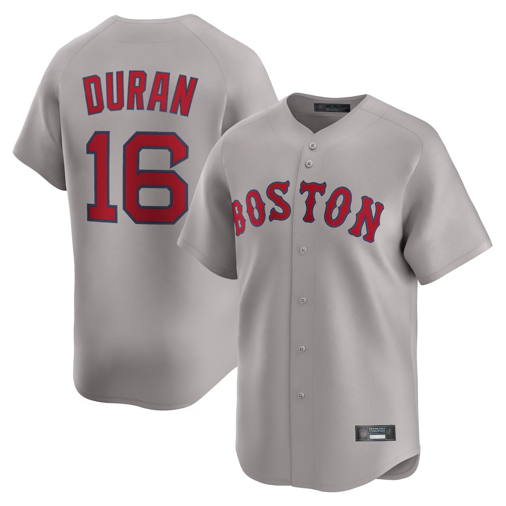 Elroe B.Red Sox #16 Jarren Duran Player Gray Road Limited Home Game Stitched Jersey