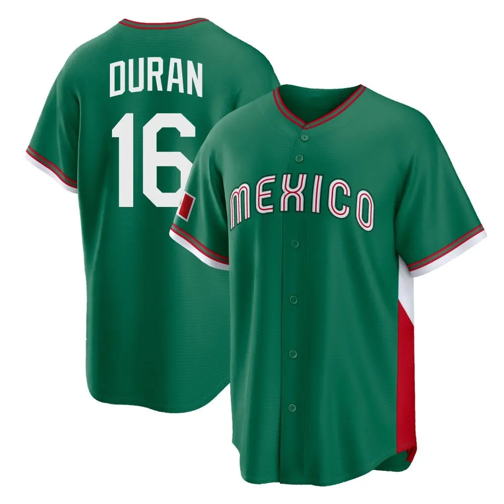 Elroe B.Red Sox #16 Jarren Duran Player Green Mexico 2026 World Classic Home Game Stitched Jerseys