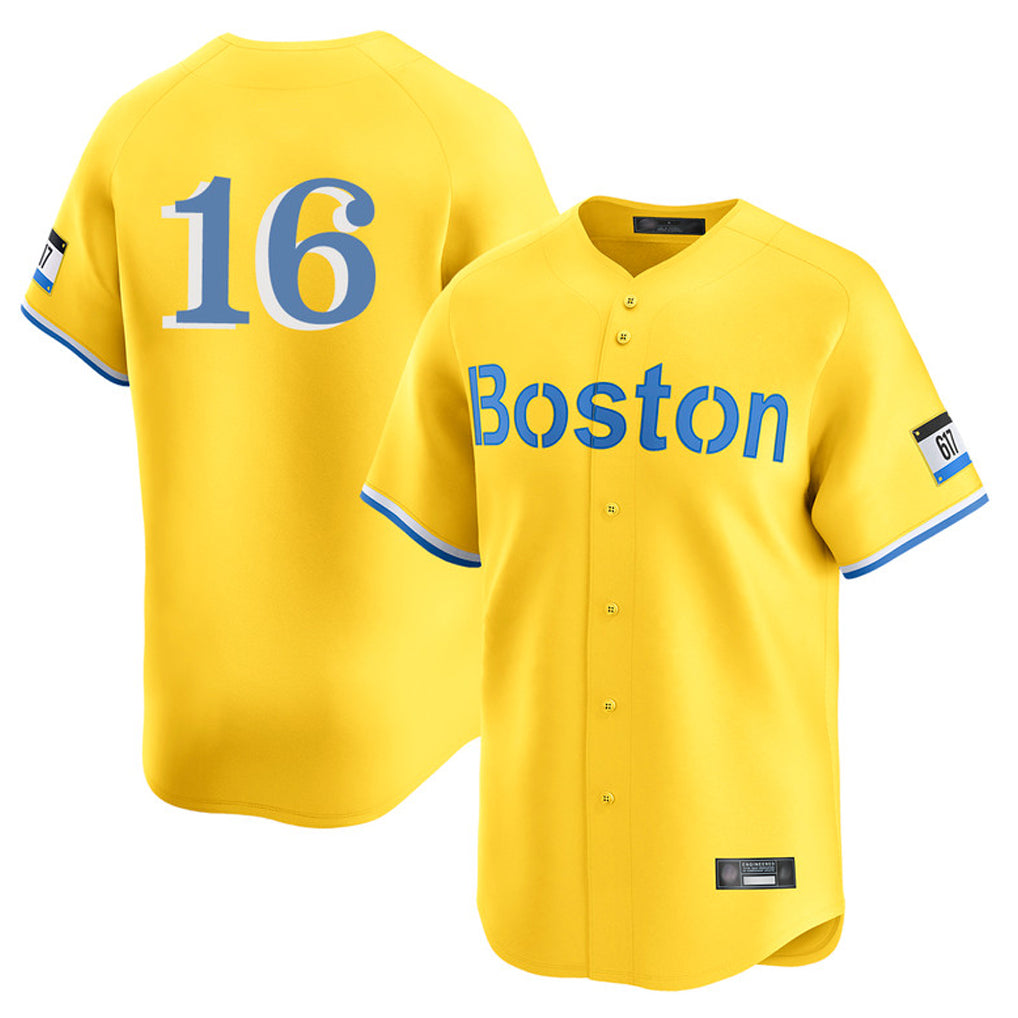 Elroe B.Red Sox #16 Jarren Duran Player Yellow Limited Home Game Stitched Jersey