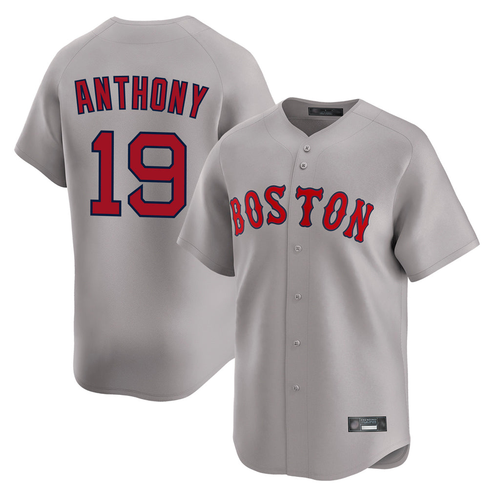 Elroe B.Red Sox #19 Roman Anthony Player Gray Road Limited Home Game Stitched Jerseys