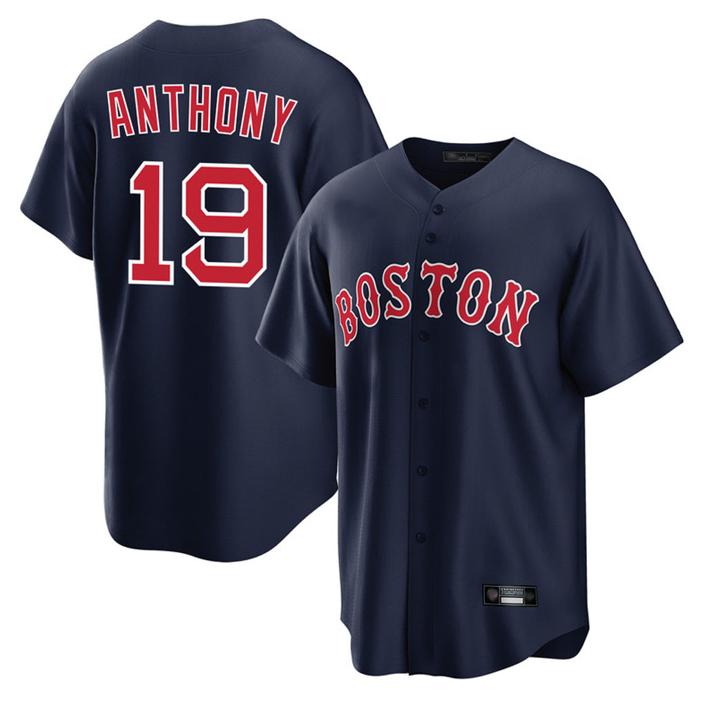 Elroe B.Red Sox #19 Roman Anthony Player Navy Home Game Stitched Jerseys