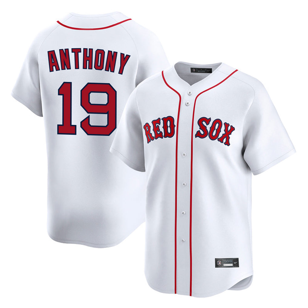 Elroe B.Red Sox #19 Roman Anthony Player White Limited Home Game Stitched Jerseys