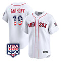 Elroe B.Red Sox #19 Roman Anthony Player White USA 250 Fourth of July Limited Home Game Stitched Jerseys