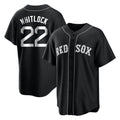 Elroe B.Red Sox #22 Garrett Whitlock Player Black Home Game Stitched Jerseys