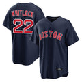 Elroe B.Red Sox #22 Garrett Whitlock Player Navy Home Game Stitched Jerseys