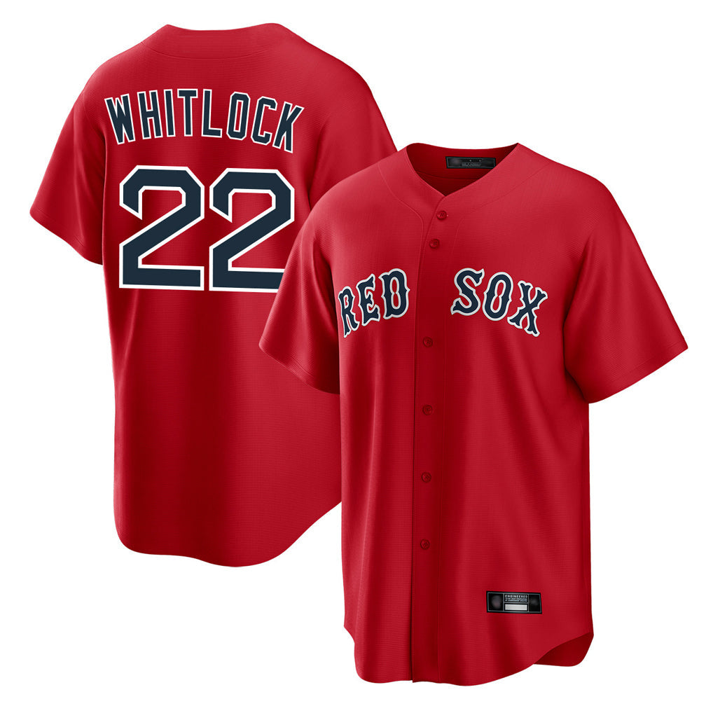 Elroe B.Red Sox #22 Garrett Whitlock Player Red Home Game Stitched Jerseys