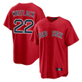 Elroe B.Red Sox #22 Garrett Whitlock Player Red Home Game Stitched Jerseys