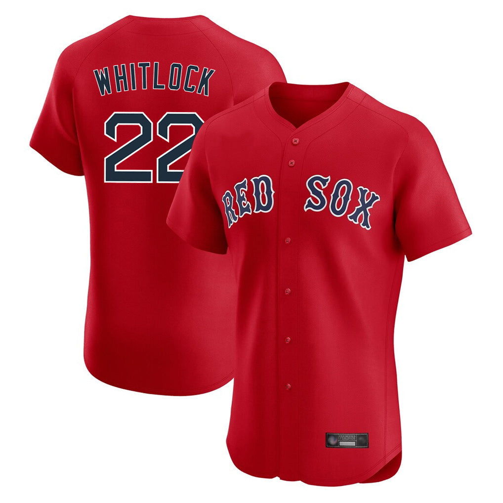 Elroe B.Red Sox #22 Garrett Whitlock Player Red Limited Elite Home Game Stitched Jerseys