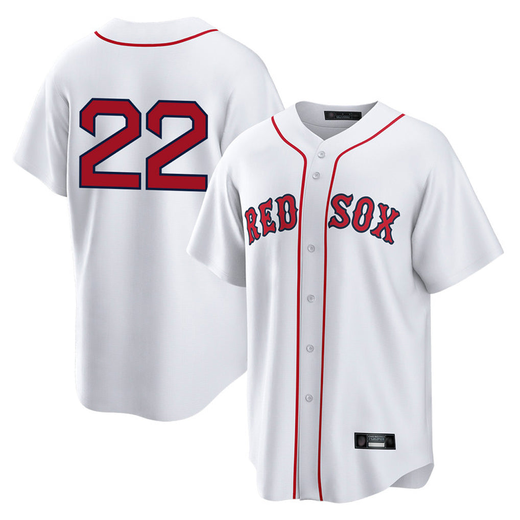Elroe B.Red Sox #22 Garrett Whitlock Player White Home Game Stitched Jerseys
