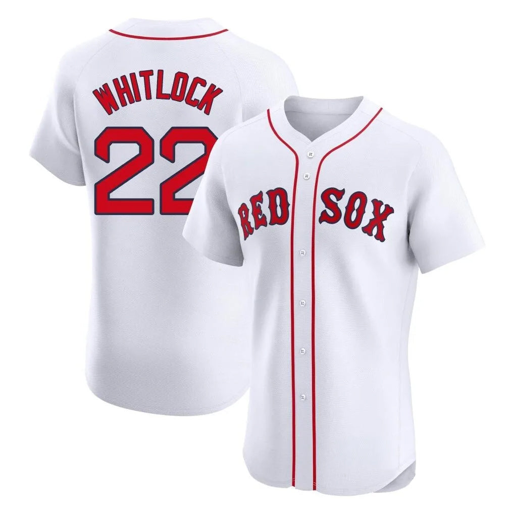 Elroe B.Red Sox #22 Garrett Whitlock Player White Limited Elite Home Game Stitched Jerseys