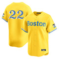 Elroe B.Red Sox #22 Garrett Whitlock Player Yellow Limited Home Game Stitched Jerseys