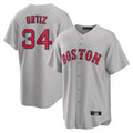 Elroe B.Red Sox #34 David Ortiz Player Gray Road Home Game Stitched Jerseys