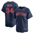Elroe B.Red Sox #34 David Ortiz Player Navy Limited Home Game Stitched Jerseys