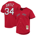 Elroe B.Red Sox #34 David Ortiz Player Red Mitchell & Ness Cooperstown Collection Home Stitched Jerseys