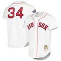 Elroe B.Red Sox #34 David Ortiz Player White Mitchell & Ness Cooperstown Collection Mesh Home Stitched Jerseys
