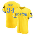 Elroe B.Red Sox #34 David Ortiz Player Yellow Limited Elite Home Game Stitched Jerseys