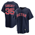 Elroe B.Red Sox #35 Garrett Crochet Player Navy Home Game Stitched Jerseys