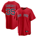 Elroe B.Red Sox #35 Garrett Crochet Player Red Home Game Stitched Jerseys