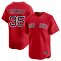 Elroe B.Red Sox #35 Garrett Crochet Player Red Limited Home Game Stitched Jerseys