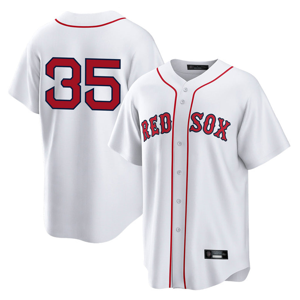 Elroe B.Red Sox #35 Garrett Crochet Player White Home Game Stitched Jerseys