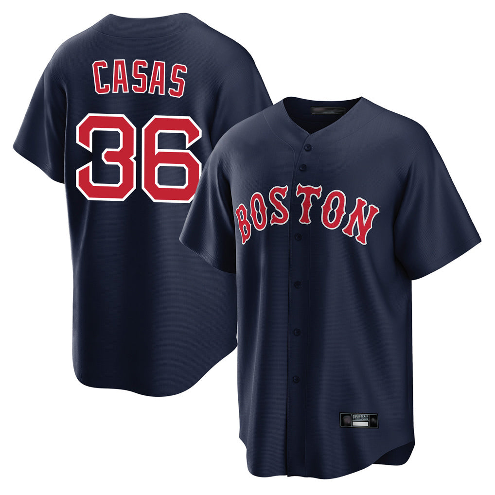Elroe B.Red Sox #36 Triston Casas Player Navy Home Game Stitched Jersey