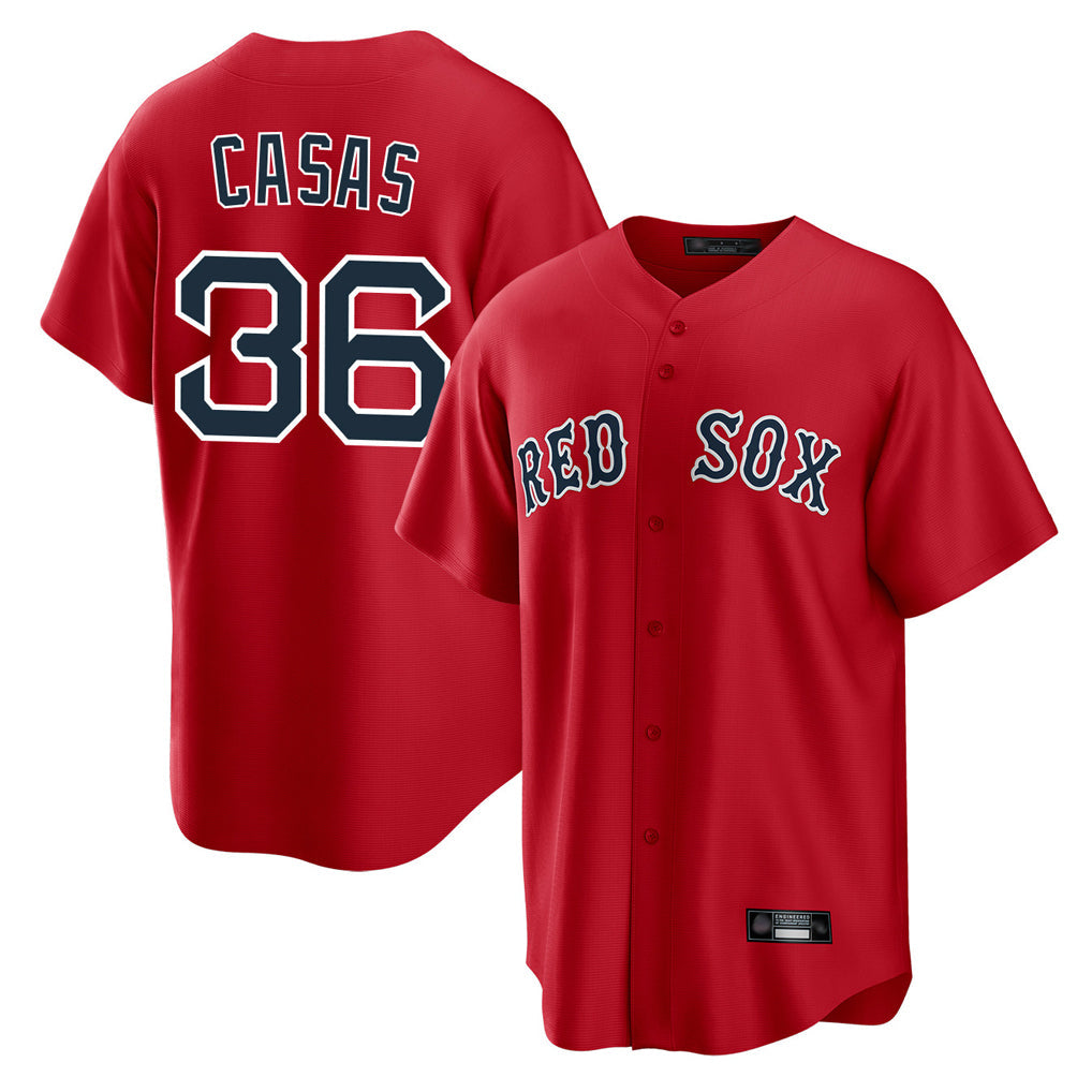 Elroe B.Red Sox #36 Triston Casas Player Red Home Game Stitched Jersey