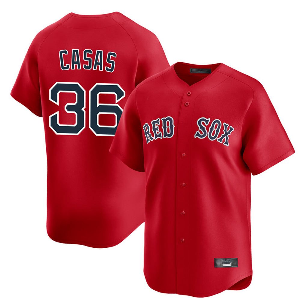 Elroe B.Red Sox #36 Triston Casas Player Red Limited Home Game Stitched Jersey