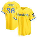 Elroe B.Red Sox #36 Triston Casas Player Yellow Home Game Stitched Jersey