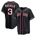 Elroe B.Red Sox #3 Ceddanne Rafaela Player Black Out Home Game Stitched Jerseys