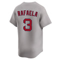 Elroe B.Red Sox #3 Ceddanne Rafaela Player Gray Road Limited Home Game Stitched Jerseys