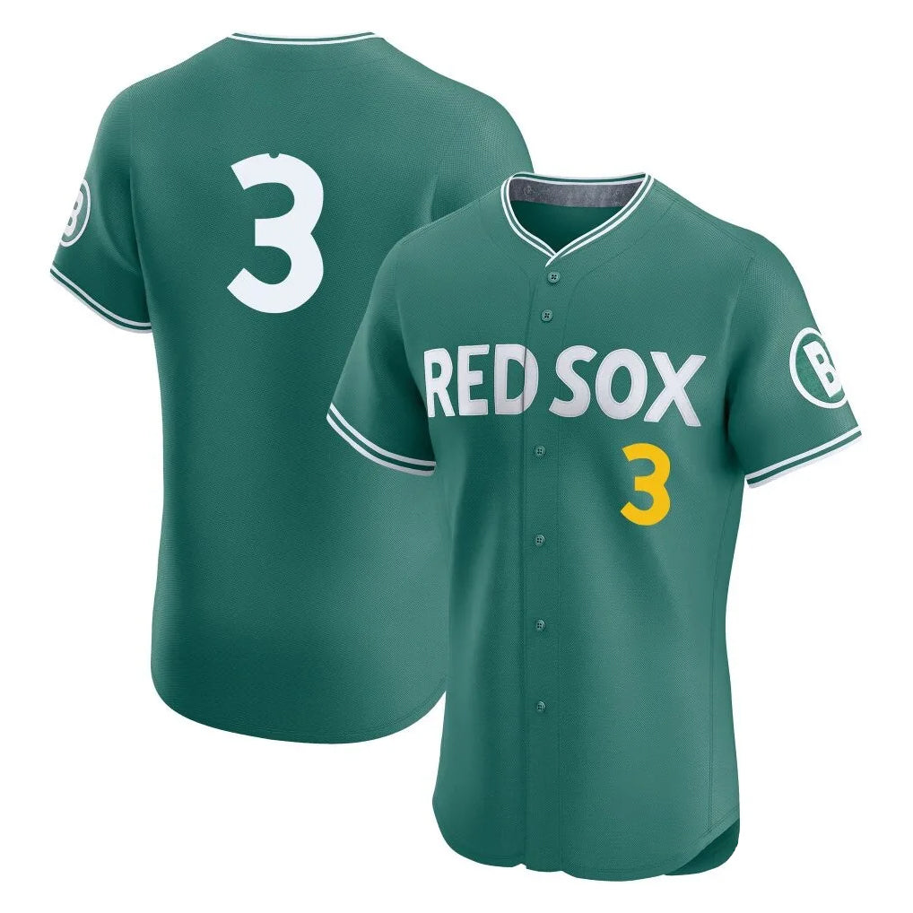 Elroe B.Red Sox #3 Ceddanne Rafaela Player Green City Connect Limited Elite Home Game Stitched Jersey