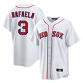 Elroe B.Red Sox #3 Ceddanne Rafaela Player White Home Game Stitched Jersey