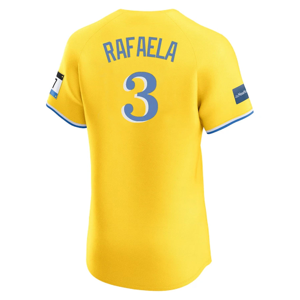Elroe B.Red Sox #3 Ceddanne Rafaela Player Yellow Limited Elite Home Game Stitched Jerseys