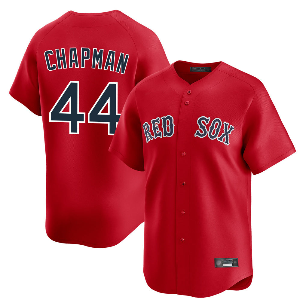 Elroe B.Red Sox #44 Aroldis Chapman Player Red Limited Home Game Stitched Jerseys