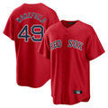 Elroe B.Red Sox #49 Tim Wakefield Player Red Home Game Stitched Jerseys