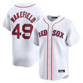 Elroe B.Red Sox #49 Tim Wakefield Player White Limited Home Game Stitched Jerseys