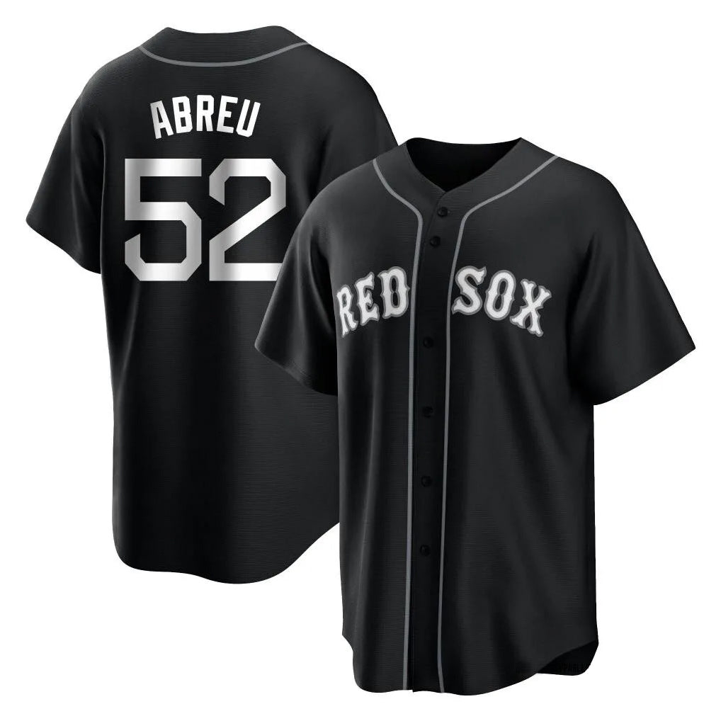 Elroe B.Red Sox #52 Wilyer Abreu Player Black Home Game Stitched Jerseys