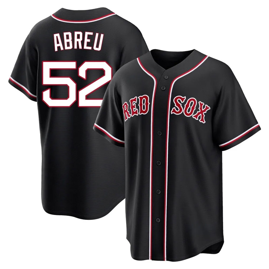 Elroe B.Red Sox #52 Wilyer Abreu Player Black Out Home Game Stitched Jerseys