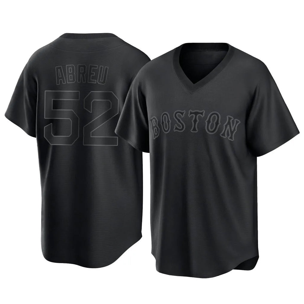 Elroe B.Red Sox #52 Wilyer Abreu Player Black T-shirt Home Game Stitched Jerseys