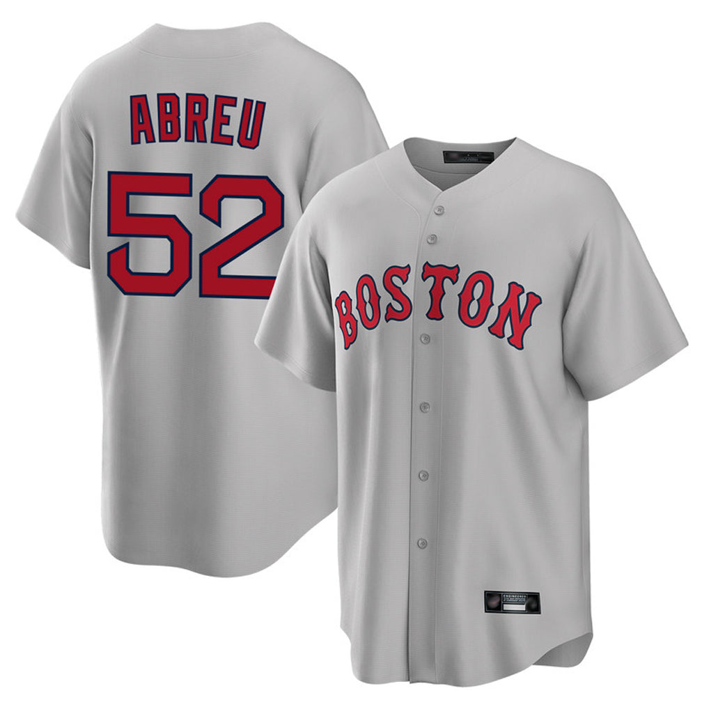 Elroe B.Red Sox #52 Wilyer Abreu Player Gray Road Home Game Stitched Jerseys