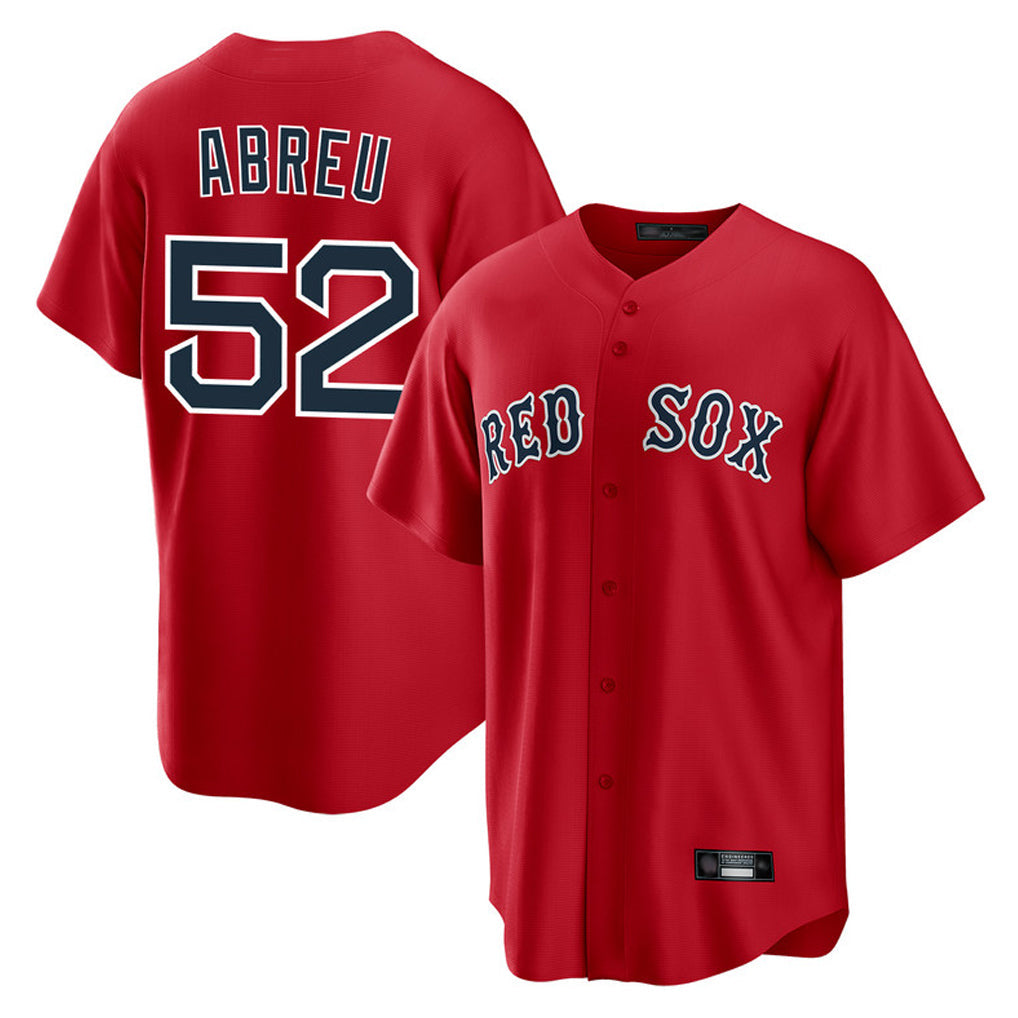 Elroe B.Red Sox #52 Wilyer Abreu Player Red Home Game Stitched Jerseys