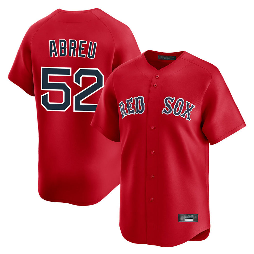 Elroe B.Red Sox #52 Wilyer Abreu Player Red Limited Home Game Stitched Jerseys