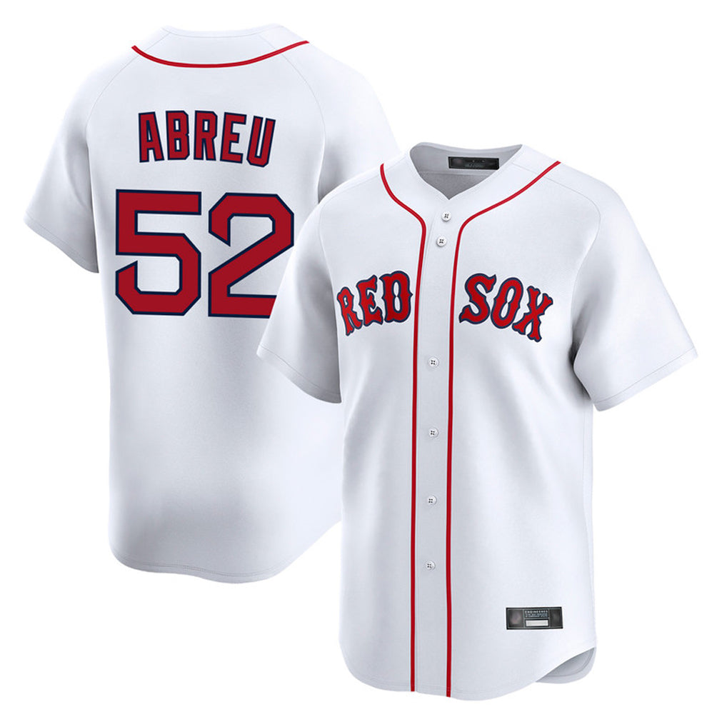 Elroe B.Red Sox #52 Wilyer Abreu Player White Limited Home Game Stitched Jerseys