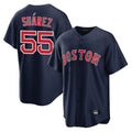 Elroe B.Red Sox #55 Ranger Su¡§¡érez Player Navy Home Game Stitched Jerseys