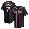 Elroe B.Red Sox #7 Masataka Yoshida Player Black Out Home Game Stitched Jerseys