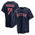 Elroe B.Red Sox #7 Masataka Yoshida Player Navy Home Game Stitched Jersey