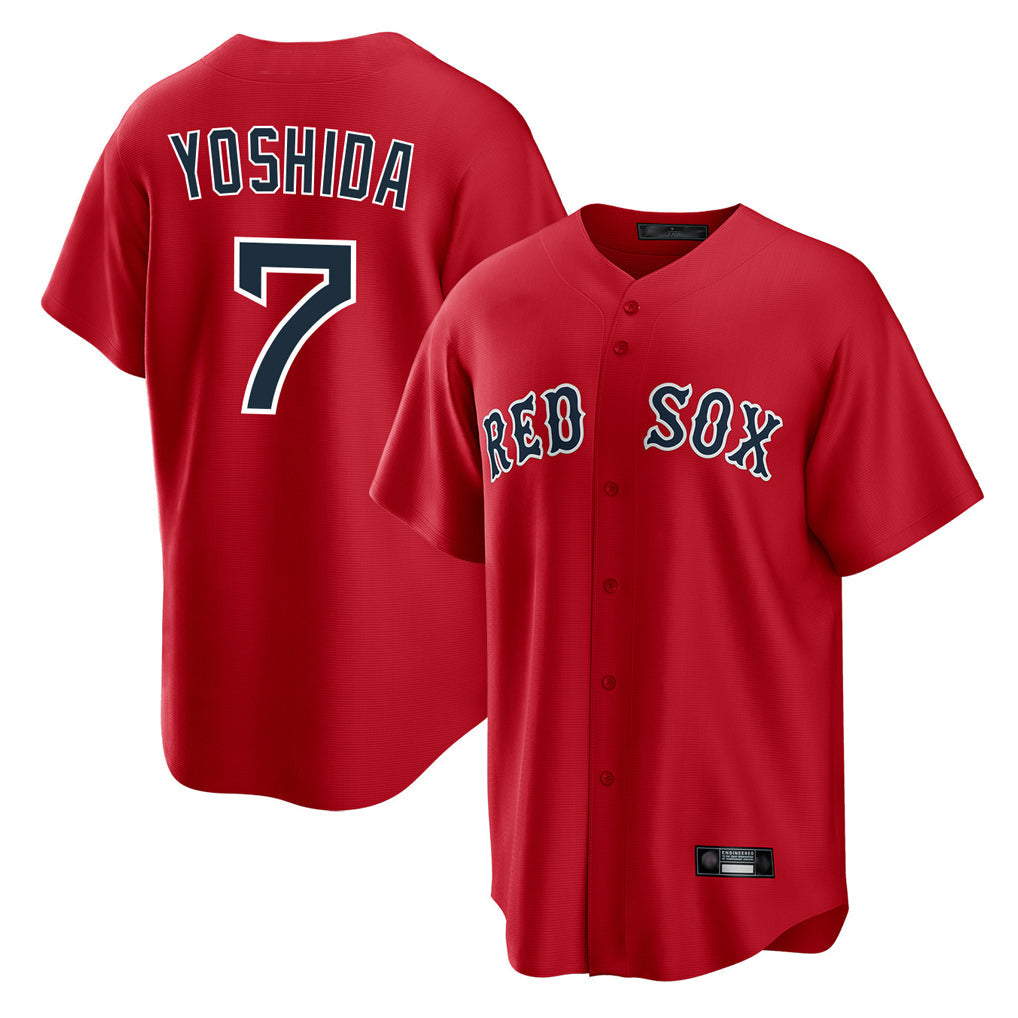Elroe B.Red Sox #7 Masataka Yoshida Player Red Home Game Stitched Jersey
