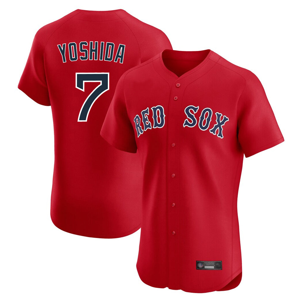 Elroe B.Red Sox #7 Masataka Yoshida Player Red Limited Elite Home Game Stitched Jersey