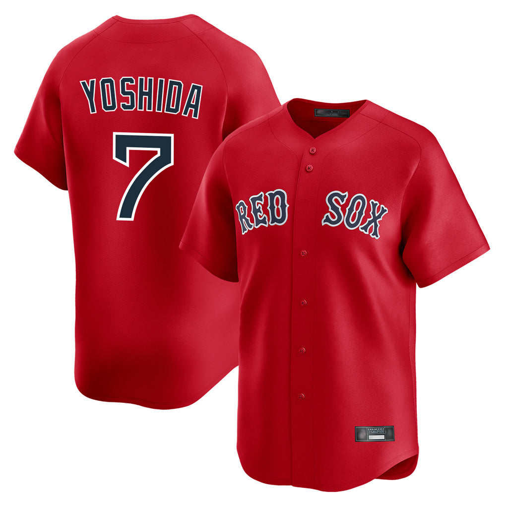 Elroe B.Red Sox #7 Masataka Yoshida Player Red Limited Home Game Stitched Jersey