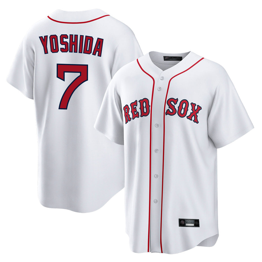 Elroe B.Red Sox #7 Masataka Yoshida Player White Home Game Stitched Jersey